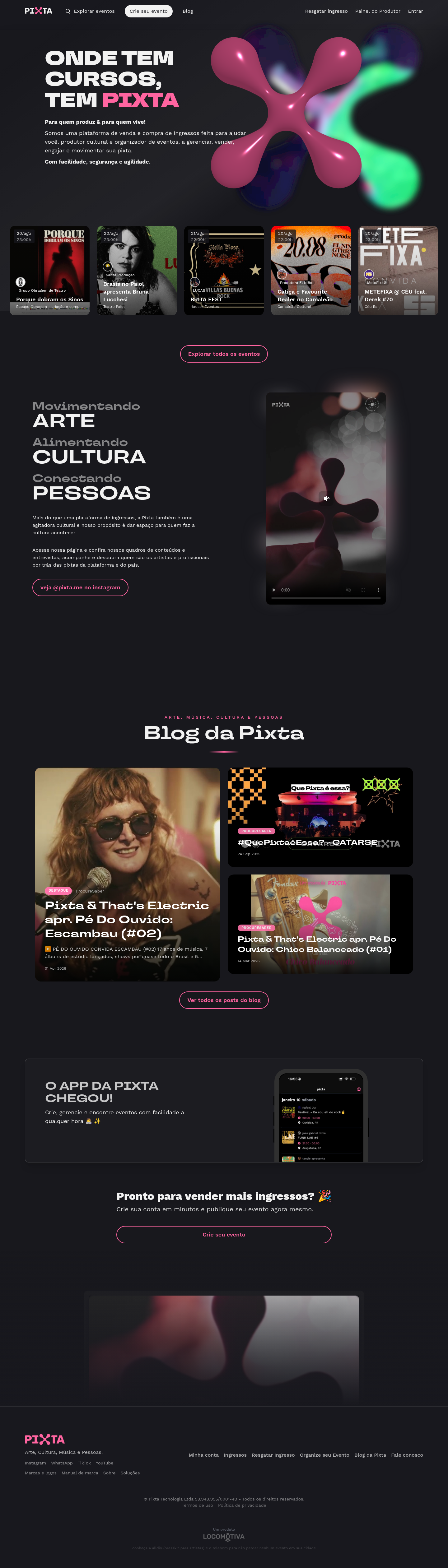 Capa do case Pixta.me